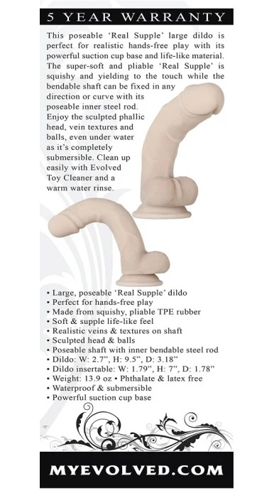 Evolved Real Supple Poseable 9.5" Dong - Image 11