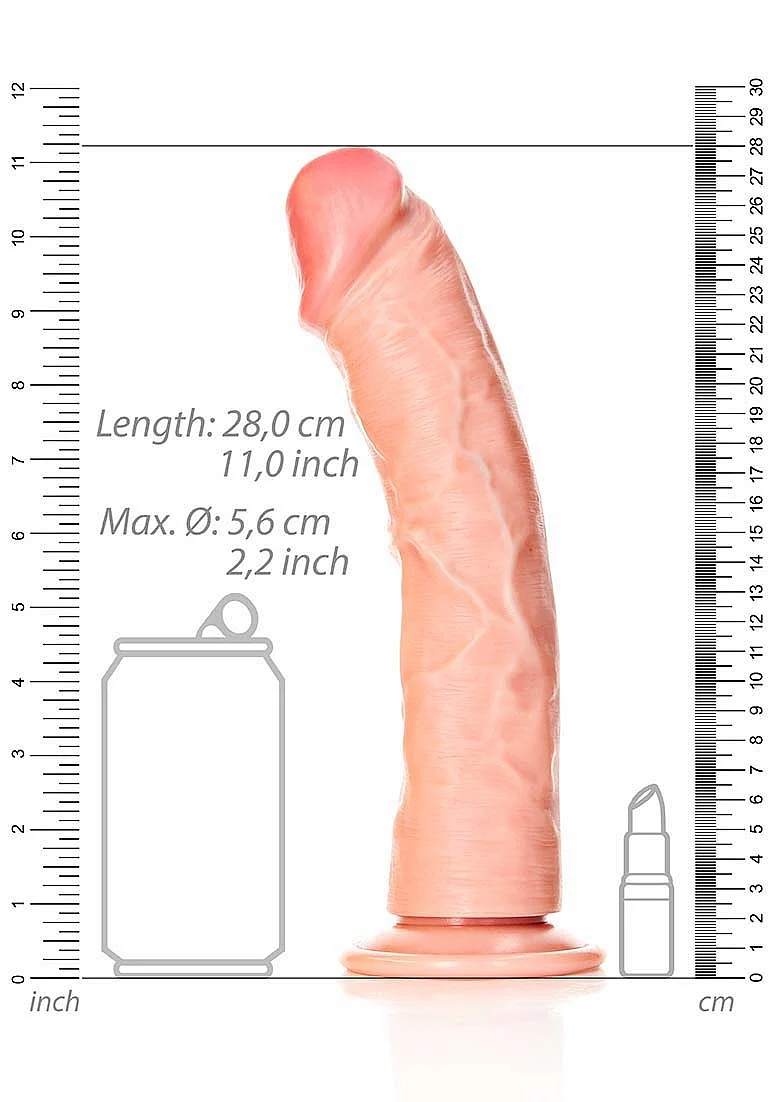 Realrock 10" Curved Dildo Flesh - Image 6
