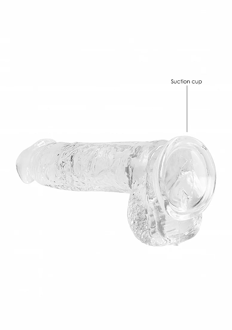 Realrock 6" Clear Dildo with Balls - Image 5