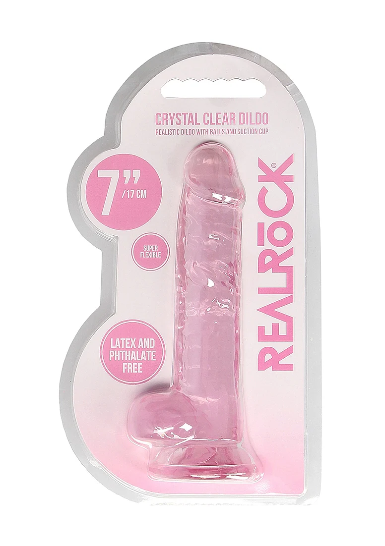 Realrock 7" Pink Dildo with Balls