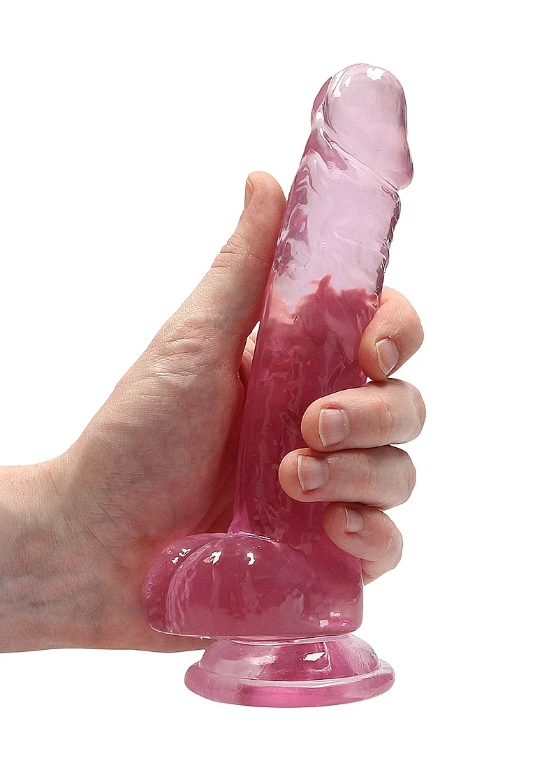 Realrock 7" Pink Dildo with Balls - Image 3