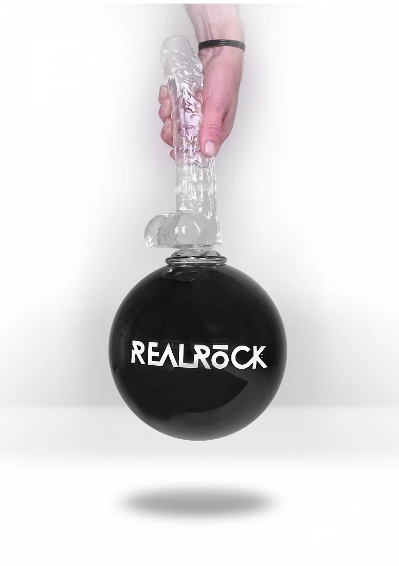 Realrock 9" Blue Dildo with Balls - Image 8