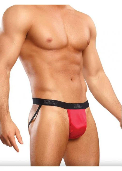 Male Power Satin Jock Red L/XL - 390076