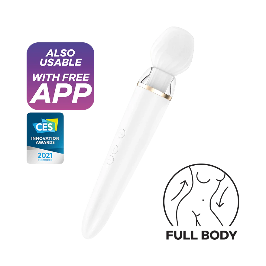 Satisfyer Double Wand-er Massage Wand & Attachments - Image 2