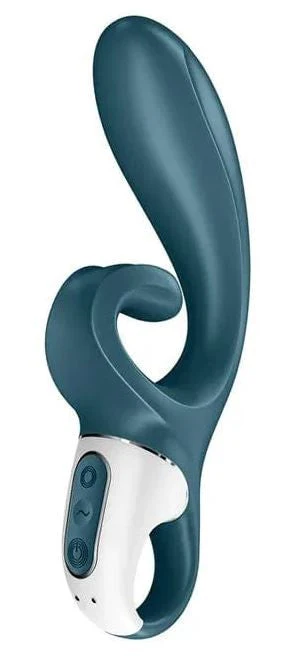 Satisfyer Hug Me Rabbit Vibrator Grey Green - Image 2