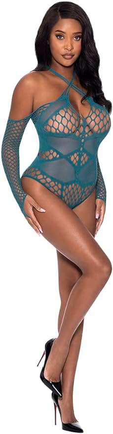 Exposed Seamless Long Sleeve Teddy Teal - Image 2