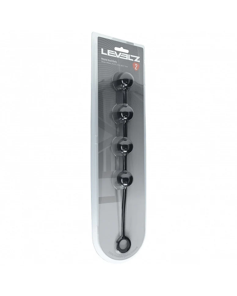 Levelz Round Silicone Anal Balls M 30mm Black