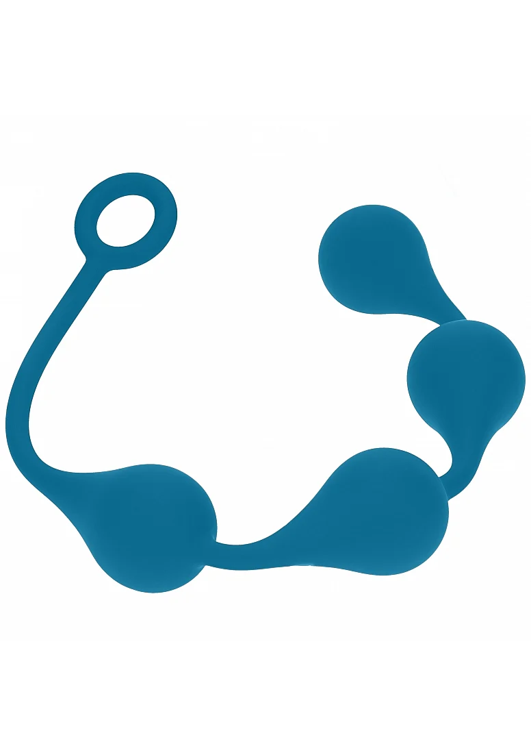 Levelz Waterdrop Silicone Anal Balls Large Teal - Image 3