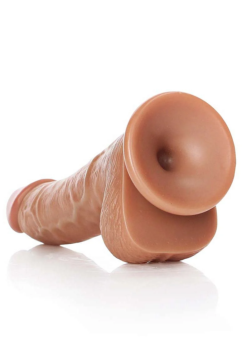 Realrock 6" Cock With Balls - Regular Curved - Tan - Image 4