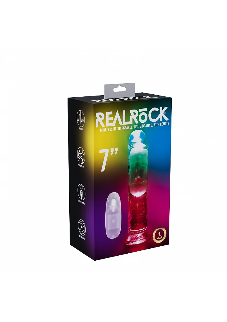 Shots RealRock 7" Cock/Dildo without Balls Remote Control - Image 5