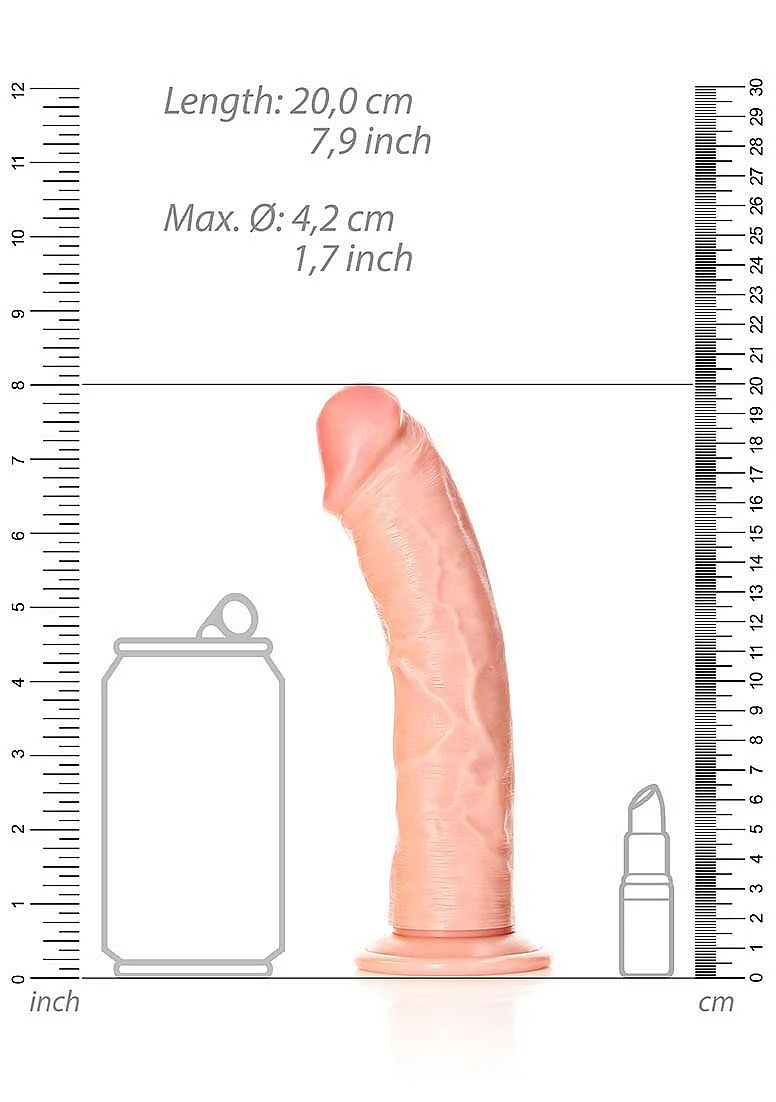 Realrock 7" Cock - Regular Curved - Flesh - Image 7