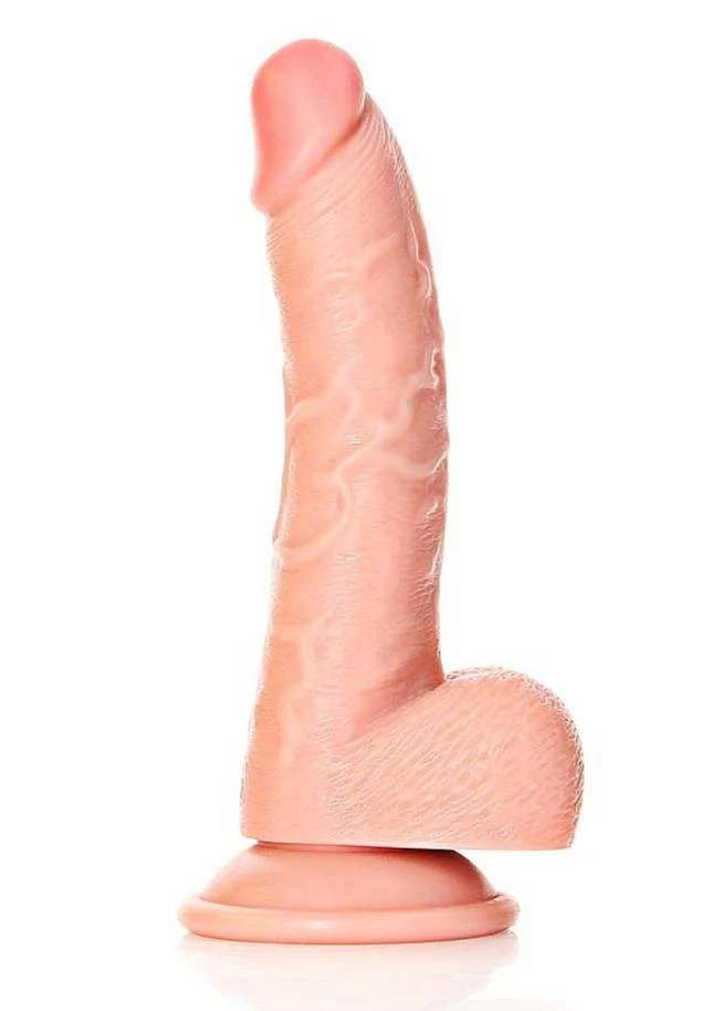 Realrock 7" Curved Dildo Flesh - Image 2