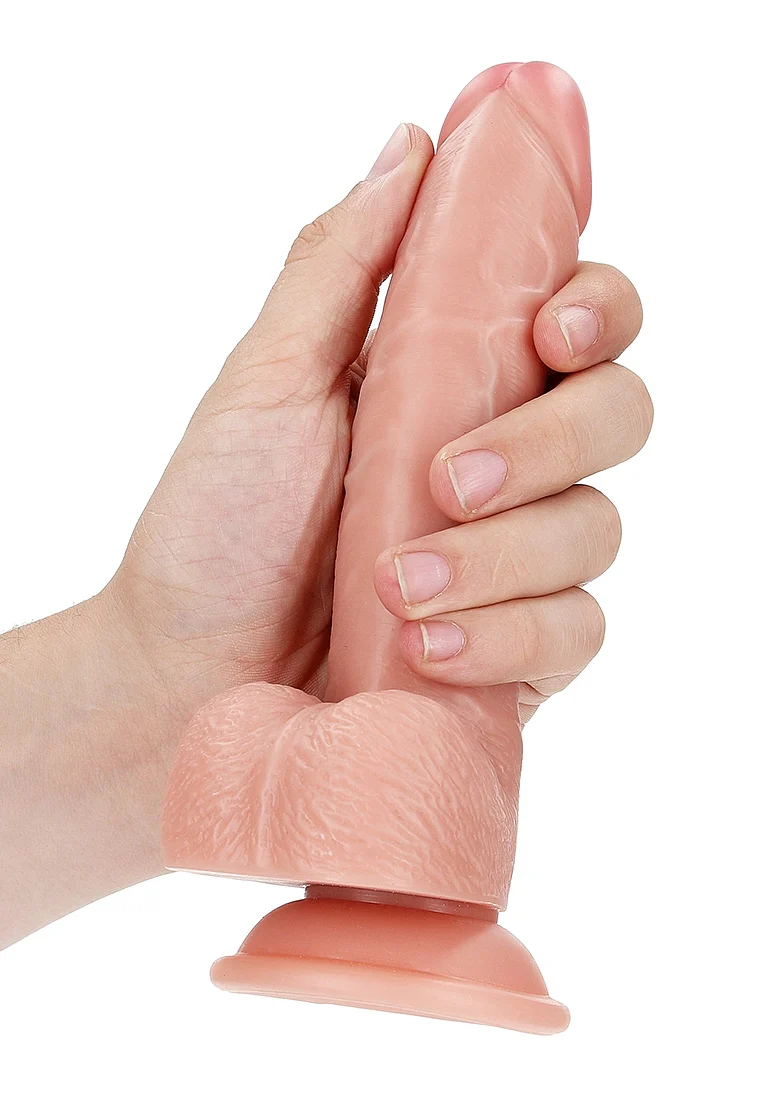 Realrock 7" Curved Dildo Flesh - Image 5