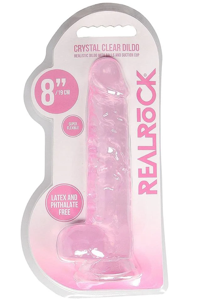 Realrock 8" Pink Dildo with Balls