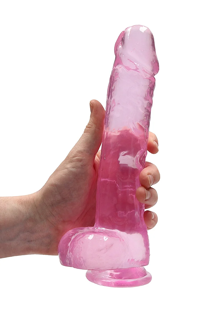 Realrock 9" Dildo Pink with balls - Image 2
