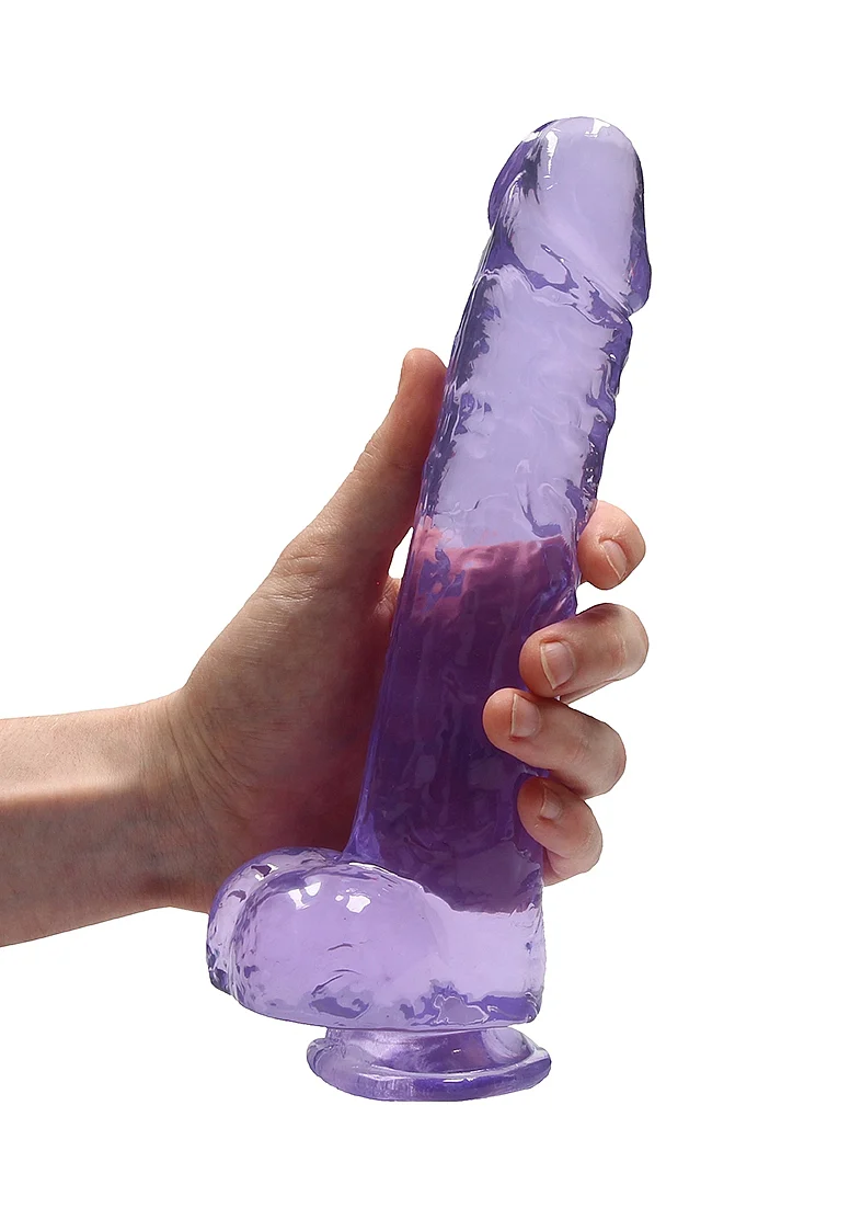 Realrock 9" Dildo Purple with Balls - Image 2