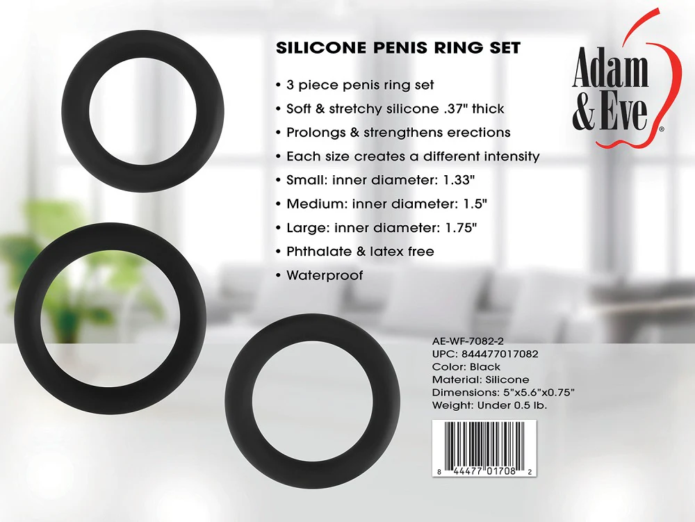 Adam & Eve Silicone Penis Ring Set - Image 4