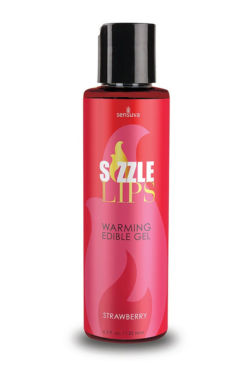 Sizzle Lips Warming Edible Gel Strawberry 125ml