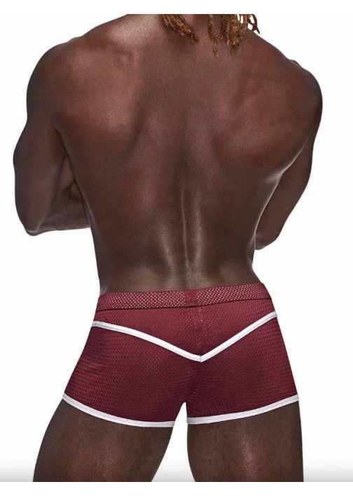 Male Power Sport Mesh Sport Mini Short Burgundy M - 142273 - Image 2