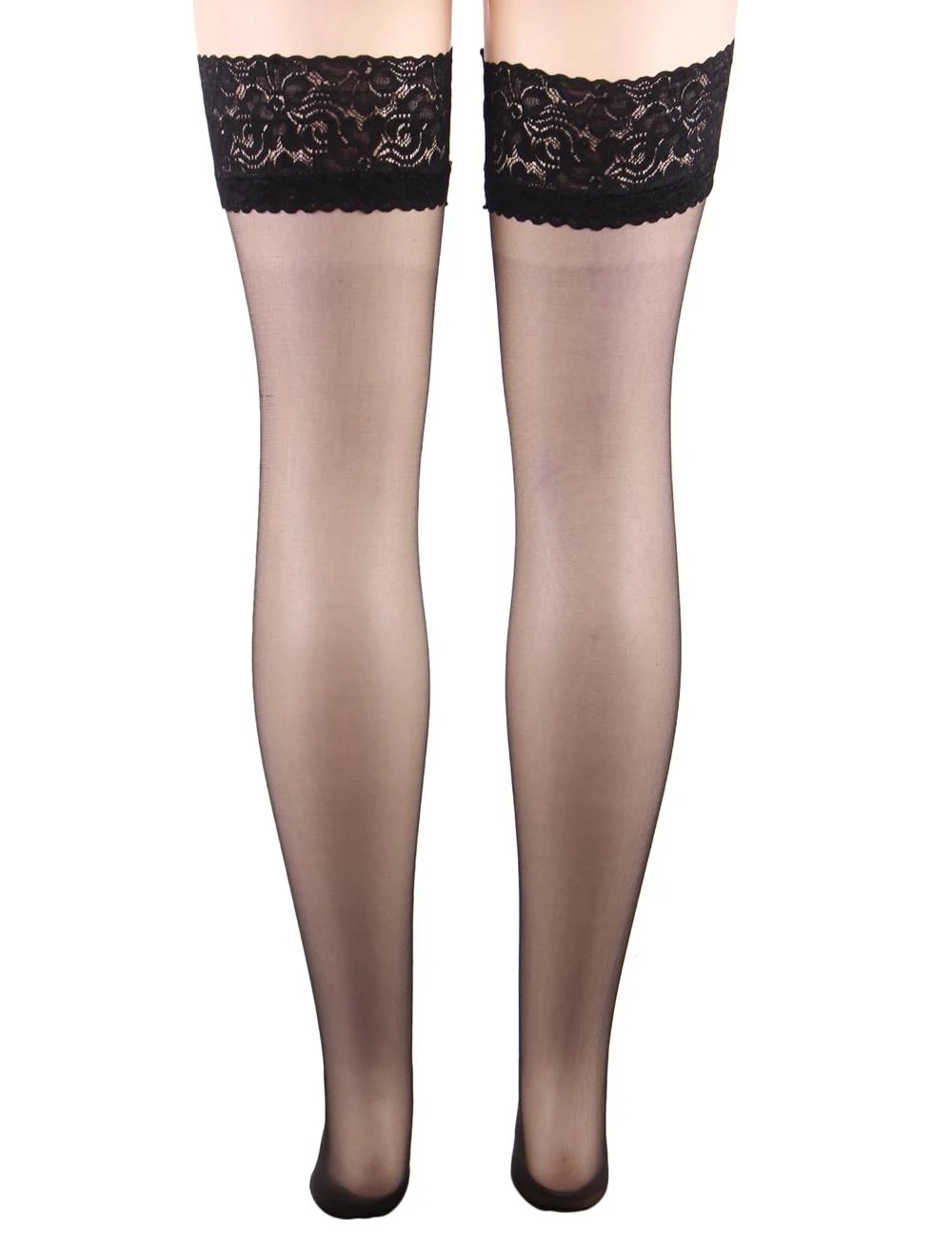 Oh Yeah Stocking Blk ThighHi Flwr 3478-1 - Image 4