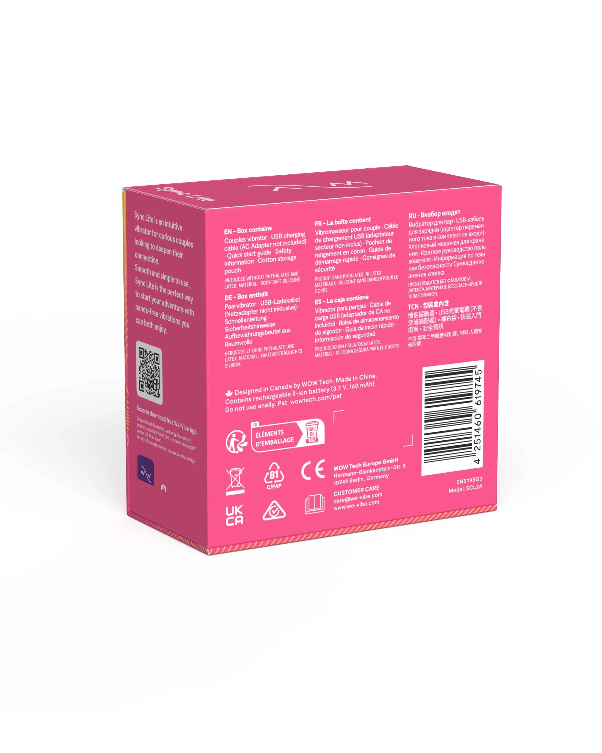 We Vibe Sync Lite Couples Vibrator Pink - Image 4