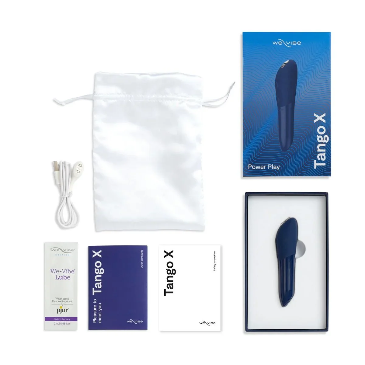 We Vibe Tango X Lipstick Rechargeable Bullet Vibrator Blue - Image 2