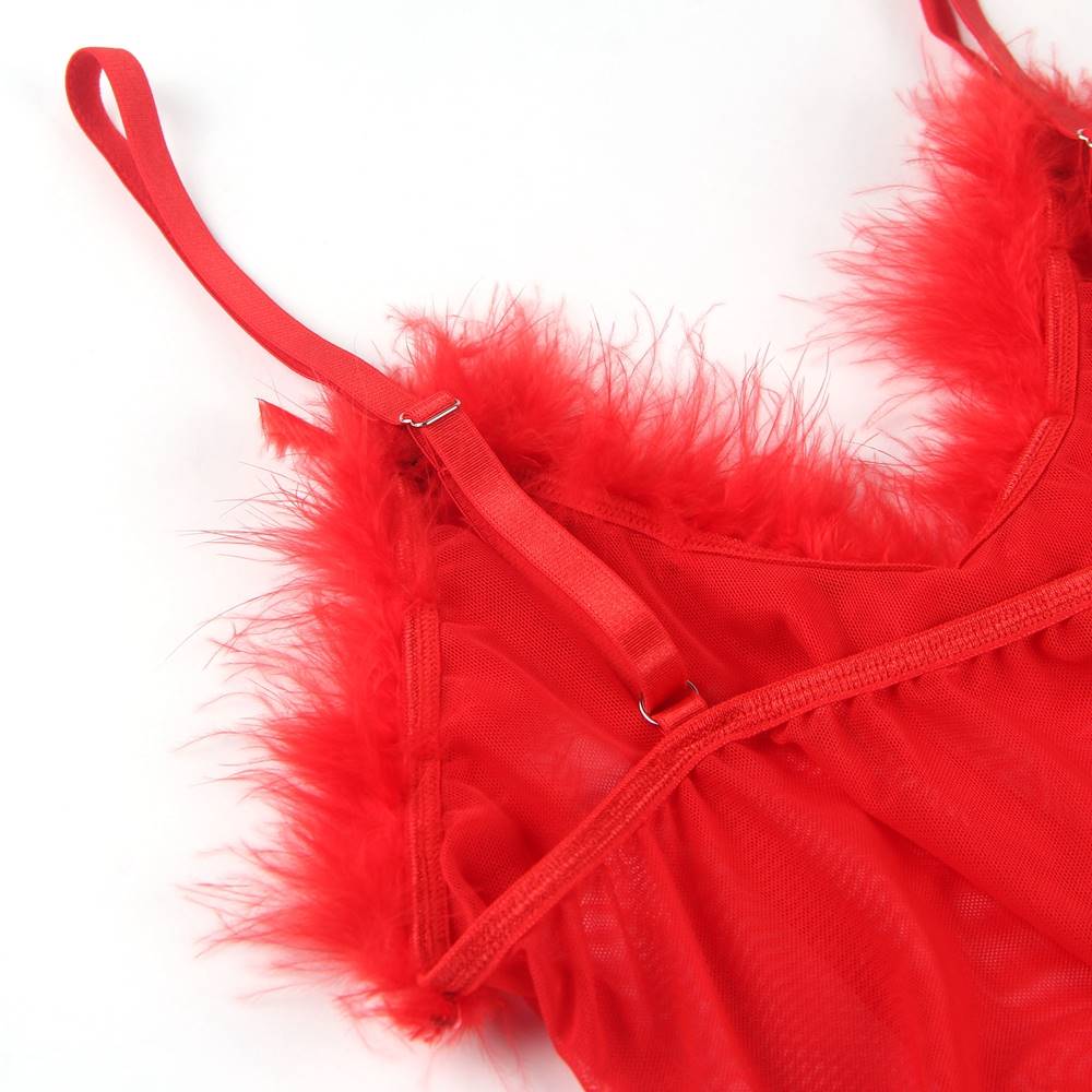 Oh Yeah Temptation bodysuit RED XL/2XL -  R81094-2 - Image 9