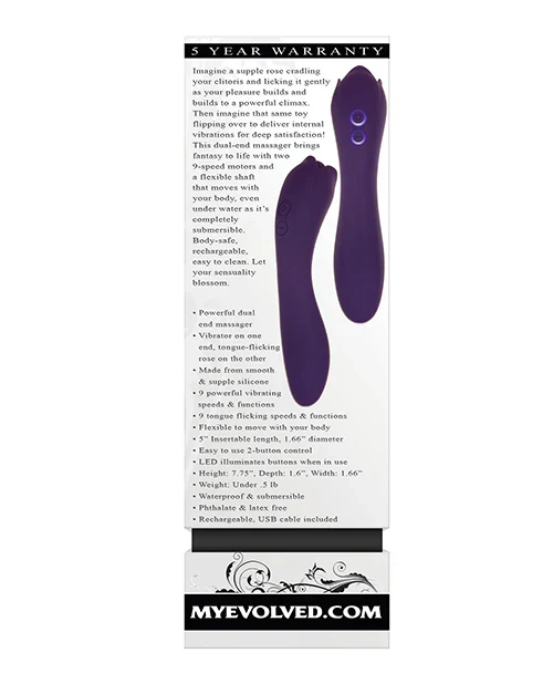 Evolved Thorny Rose Dual Ended Massager & Tongue Vibe - Image 5
