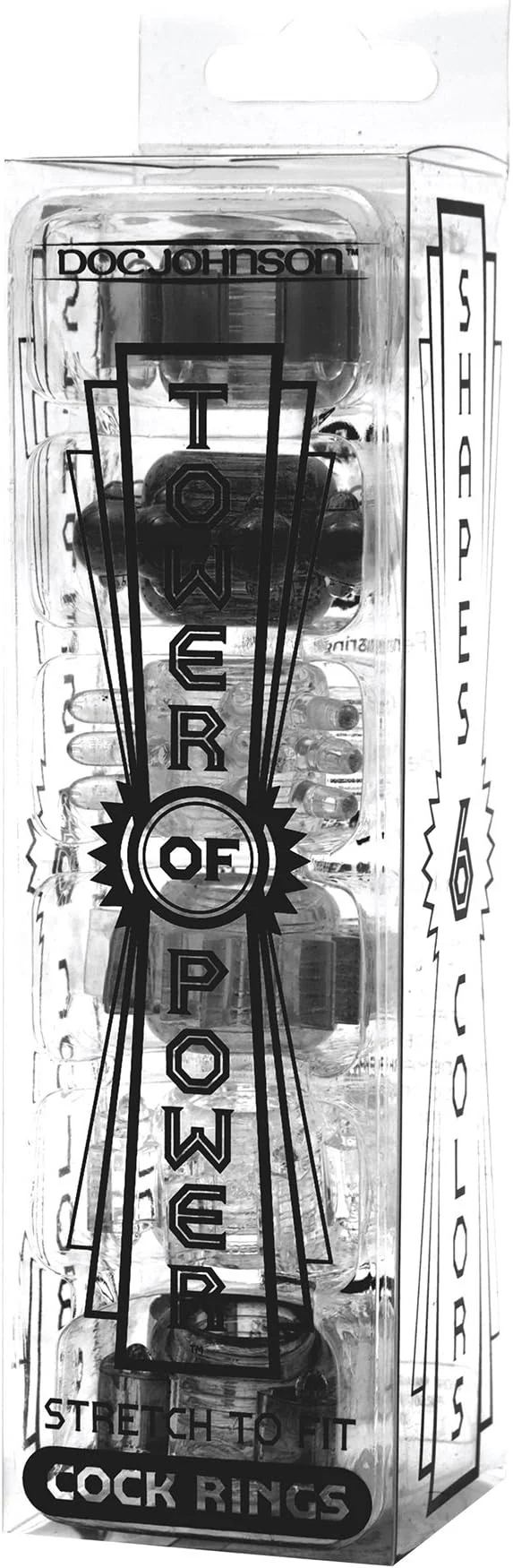 Doc Johnson Tower Of Power Cock Rings Set Black