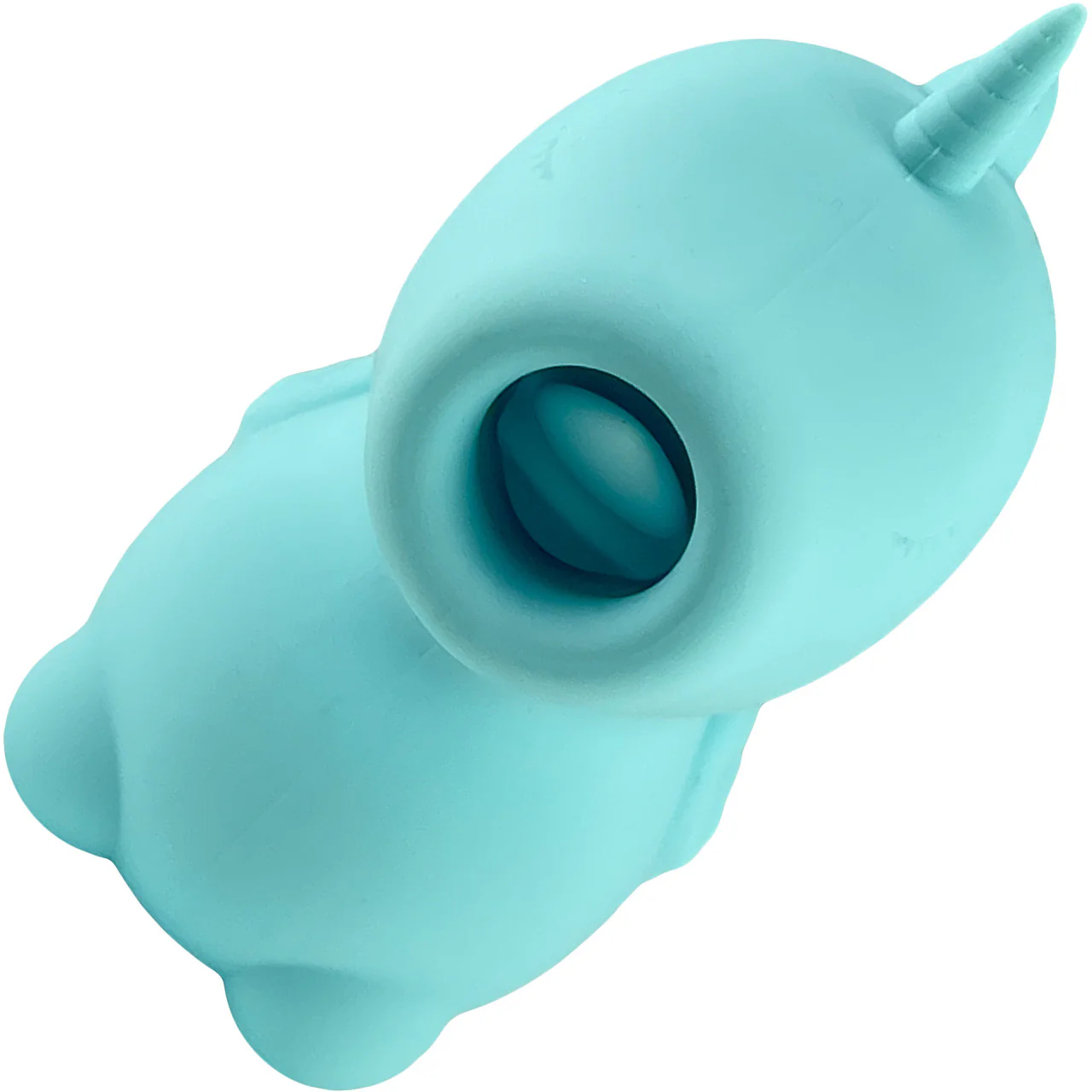 Unihorn Mount 'n Peak Pointed Flicking Silicone Clitoral Vibrator Blue - Image 5
