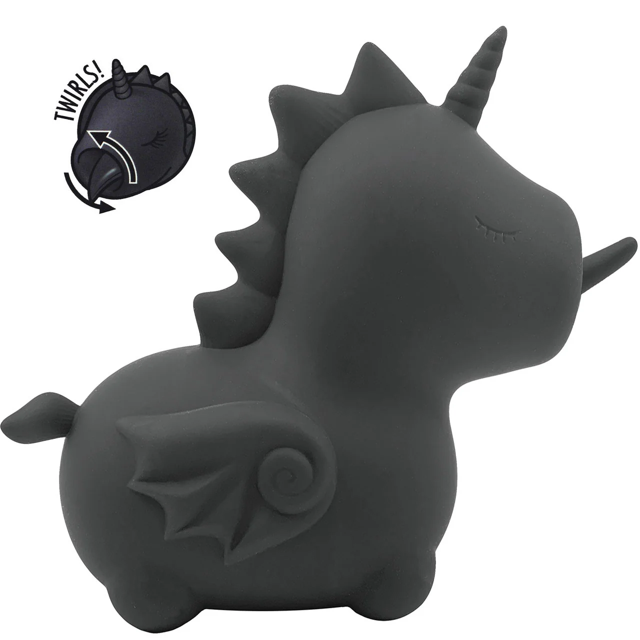 Unihorn Wild Spirit Licking Silicone Clitoral Vibrator Black - Image 2