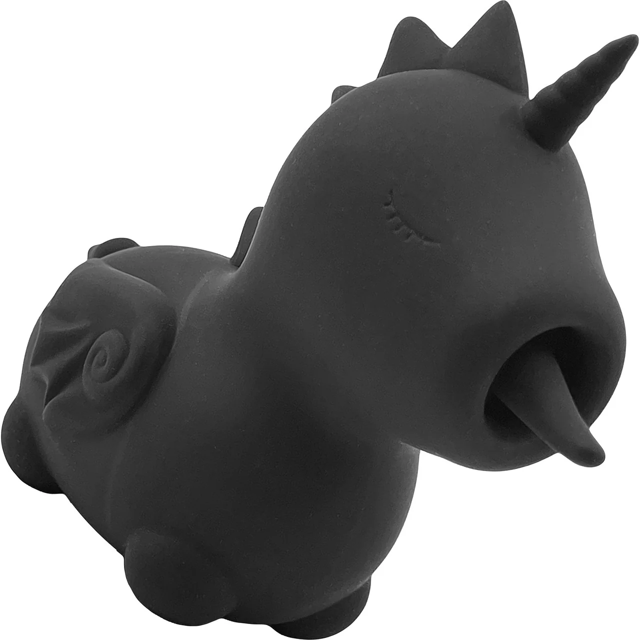 Unihorn Wild Spirit Licking Silicone Clitoral Vibrator Black - Image 5