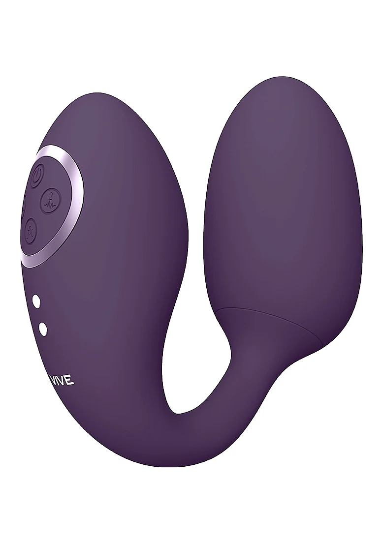 Vive Aika Rechargeable Pulse-Wave & Vibrating Silicone Egg - Purple - Image 4