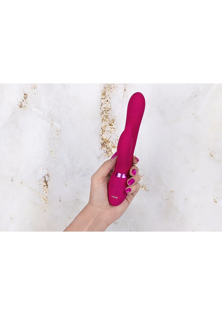 Vive Aimi Rechargeable Triple Motor Swinging Silicone Rabbit - Pink - Image 7