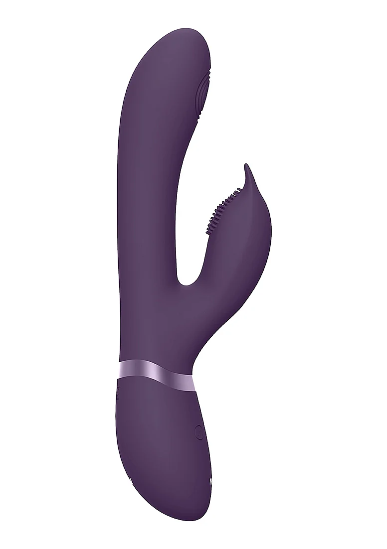 Vive Aimi Rechargeable Triple Motor Swinging Silicone Rabbit - Purple - Image 3