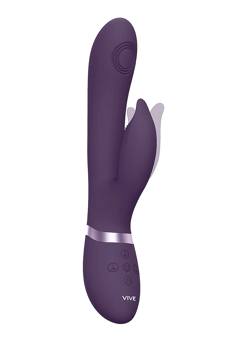 Vive Aimi Rechargeable Triple Motor Swinging Silicone Rabbit - Purple - Image 4