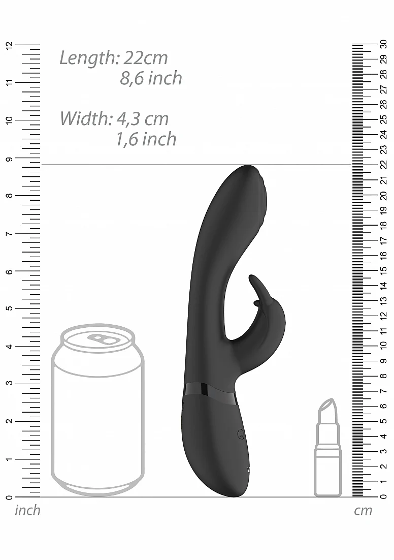 Vive Cato G-spot Rabbit Vibe - Black - Image 10