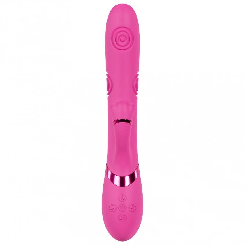 Vive Fiore Rechargeable Air Wave VIbrating and Tapping Rabbit Pink - Image 3