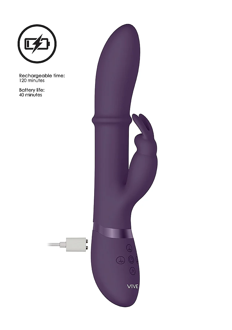 Vive Halo Rechargeable Rabbit Vibrator Purple - Image 7