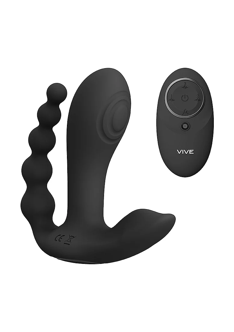 Vive Kata Rechargeable Triple Motor Hands-Free Silicone Vibrator - Black - Image 8