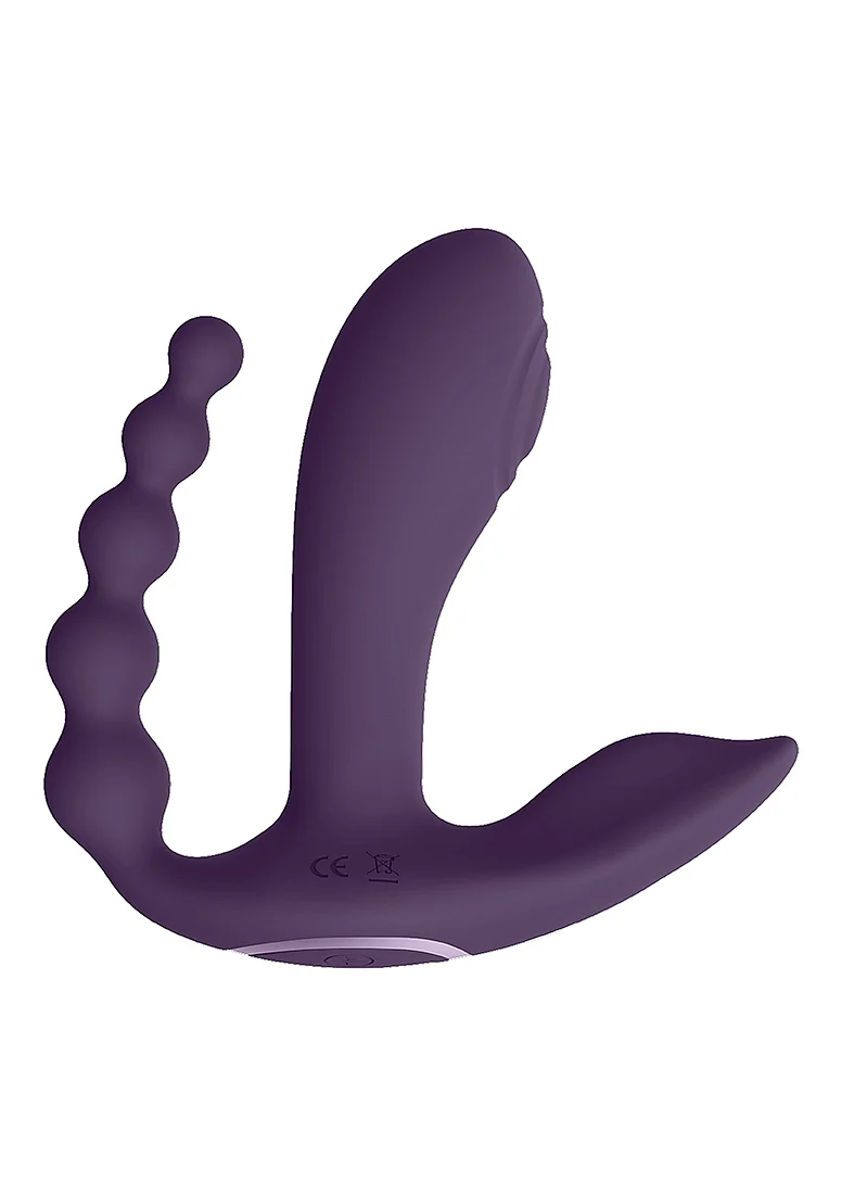 Vive Kata Rechargeable Triple Motor Hands-Free Silicone Vibrator - Purple - Image 2