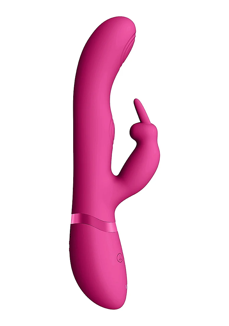Vive May Rechargeable Silicone Dual Pulse Wave - Vibrating C & G-Spot Vibrator - Pink - Image 5