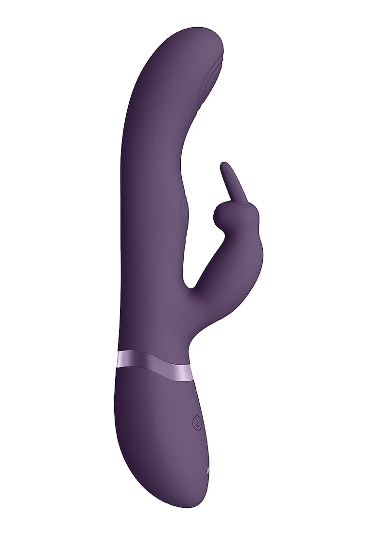 Vive May Rechargeable Silicone Dual Pulse Wave - Vibrating C & G-Spot Vibrator - Purple - Image 3