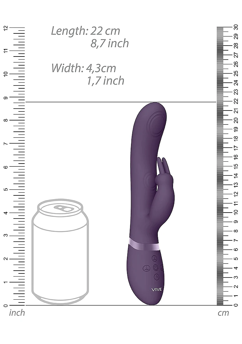 Vive May Rechargeable Silicone Dual Pulse Wave - Vibrating C & G-Spot Vibrator - Purple - Image 4