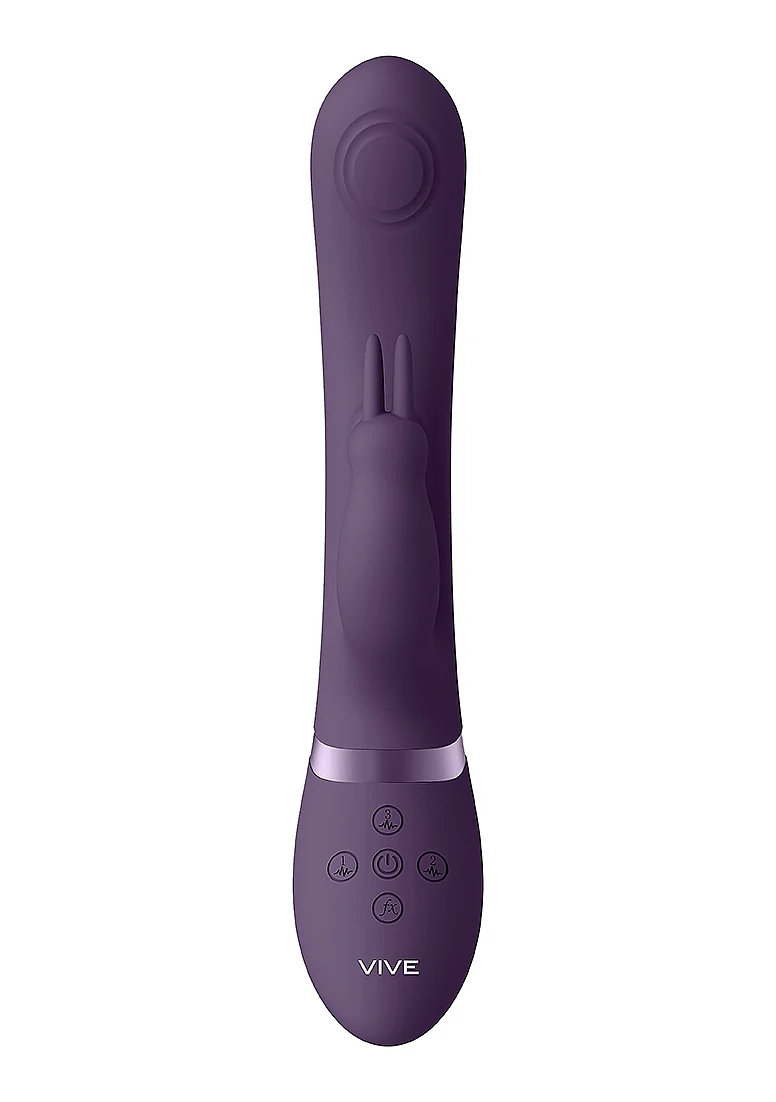 Vive May Rechargeable Silicone Dual Pulse Wave - Vibrating C & G-Spot Vibrator - Purple - Image 7