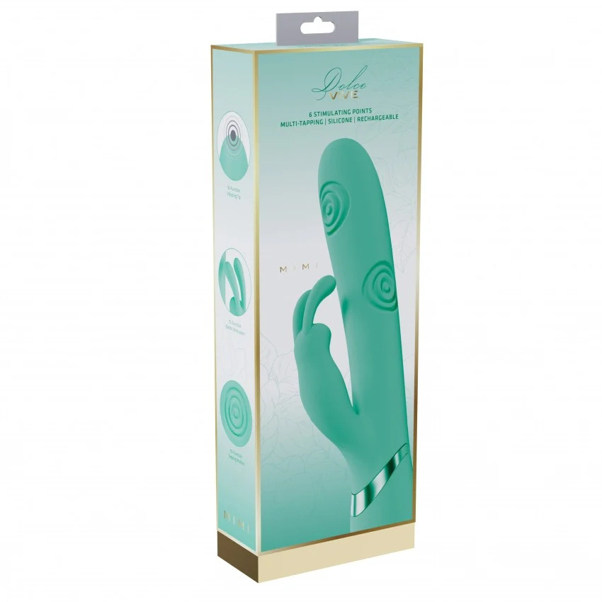 Vive Mimi Triple Motor G-Spot Tapping Rabbit Vibrator Green - Image 2