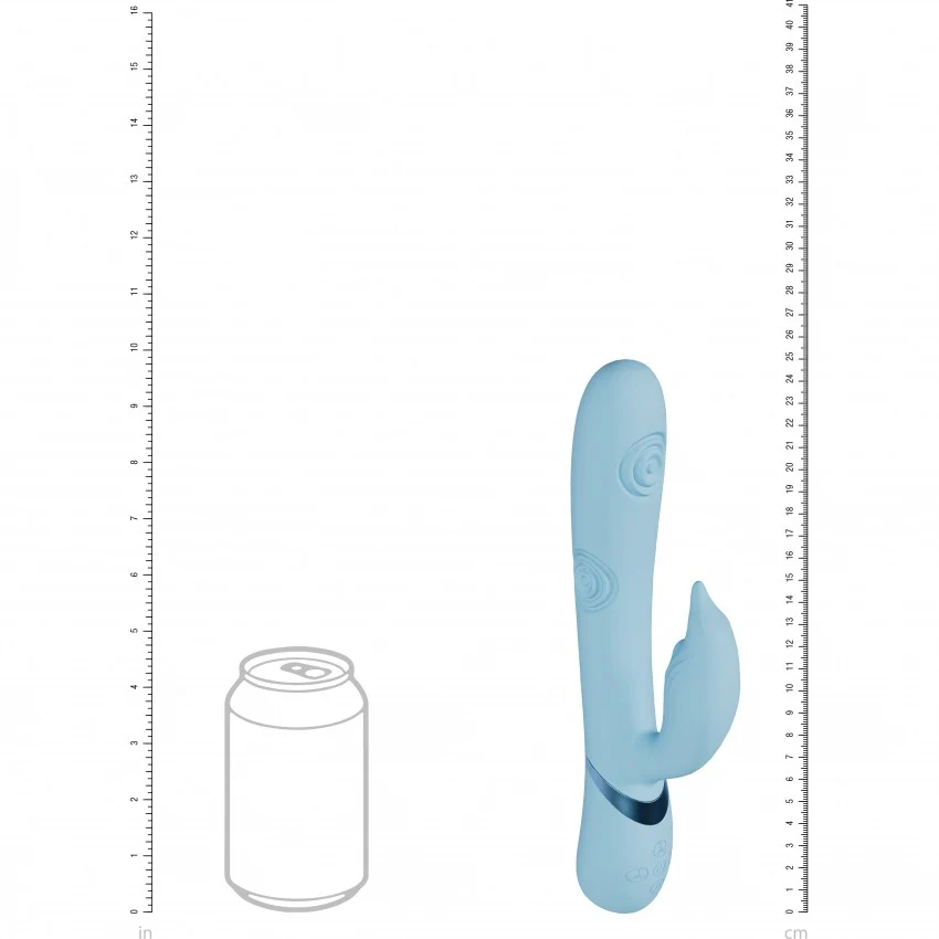 Vive Pallina Rechargeable VIbrating and Tapping Beads Rabbit Blue - Image 5