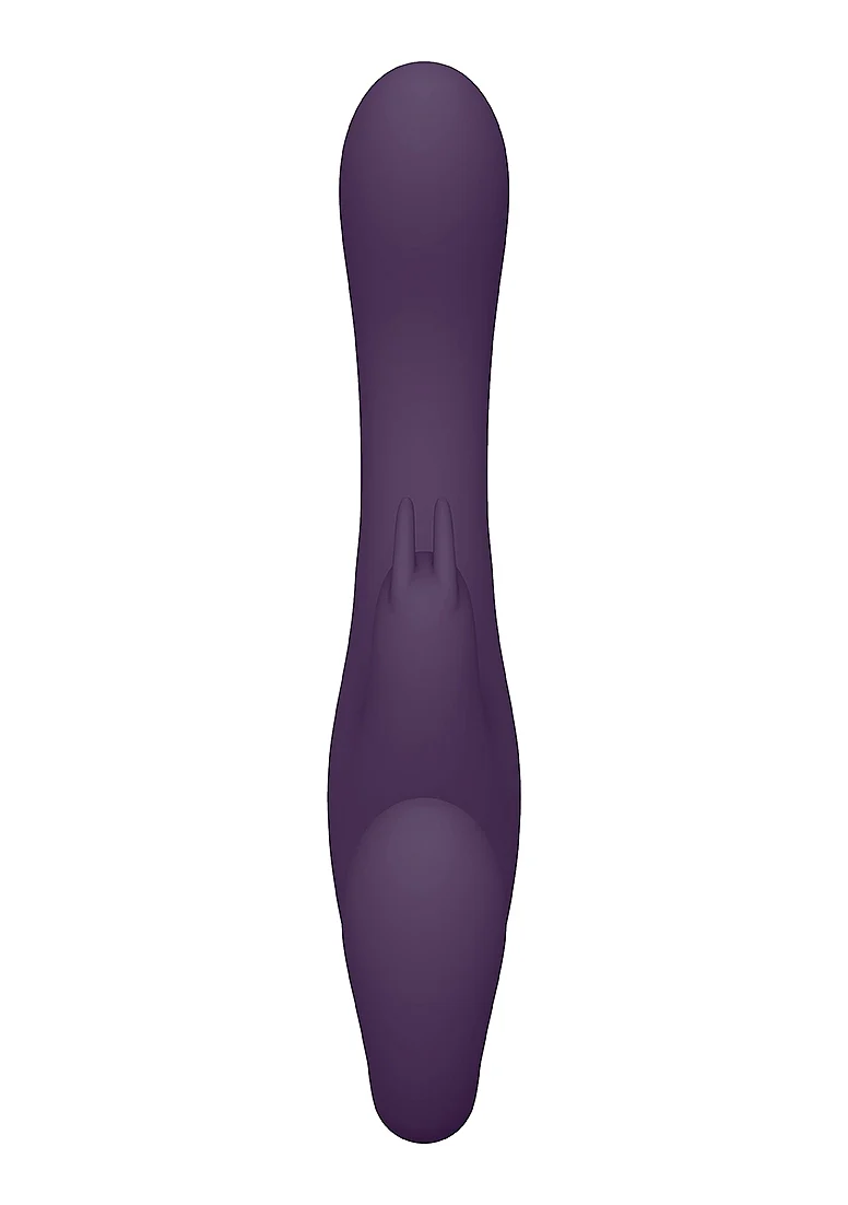 Vive Satu Vibrating Triple Motor Silicone Strapless Strapon - Purple - Image 6