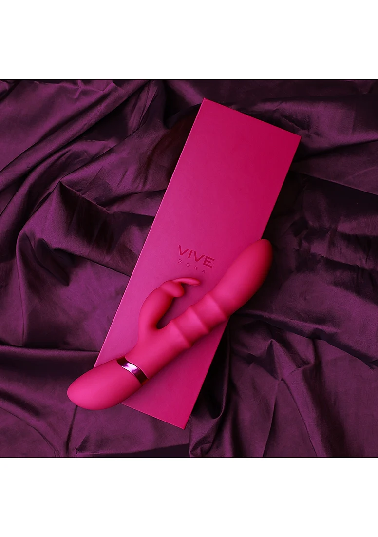 Vive Sora Up & Down Stimulating Rings, Vibrating G-Spot Rabbit - Pink - Image 7