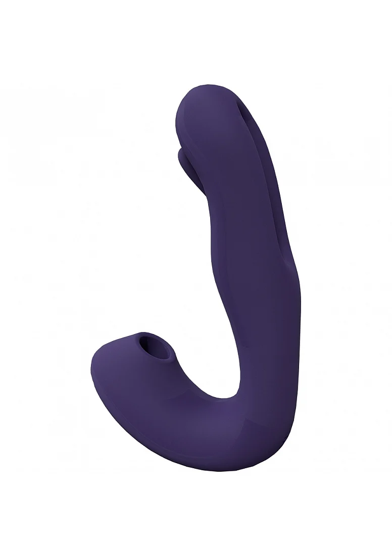 Vive Yuna Dual Motor Airwave Vibrator with G-Spot Flapping Stimulator - Purple - Image 2